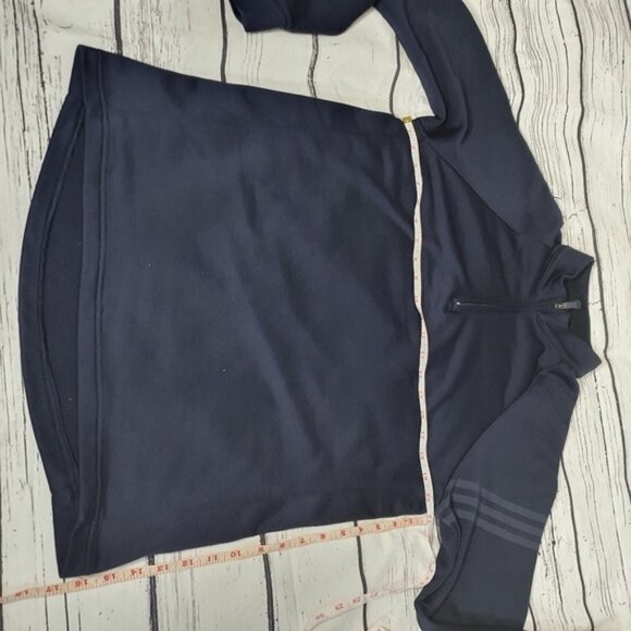 Adidas Golf Performance Mock  Neck Quarter Zip Navy Blue Sweatshirt Size Small - Picture 7 of 8